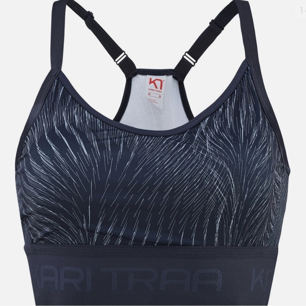 Kari Traa Women's Navy Patterned Sports Bra